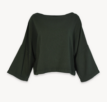 Load image into Gallery viewer, Pokoloko Loft Cotton Crop Bell Sleeve Top
