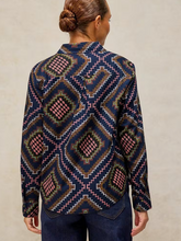 Load image into Gallery viewer, White Stuff UK Libby Organic Cotton Shirt Navy Multi

