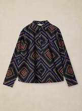 Load image into Gallery viewer, White Stuff UK Libby Organic Cotton Shirt Navy Multi
