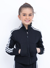 Load image into Gallery viewer, Preppy Goose Misha Zip Track Jacket Black
