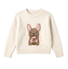 Load image into Gallery viewer, Preppy Goose Hazel Plush Sweater Cream

