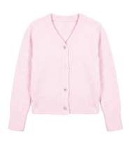 Load image into Gallery viewer, Preppy Goose Gracie Plush Cardigan Pink
