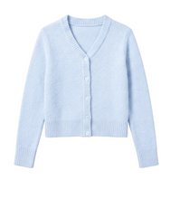 Load image into Gallery viewer, Preppy Goose Gracie Plush Cardigan Blue
