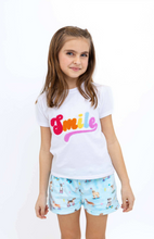 Load image into Gallery viewer, Preppy Goose Smile Applique S/S Tee White
