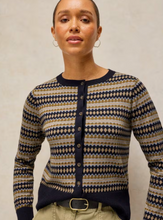 Load image into Gallery viewer, White Stuff UK Lois Fairisle Cardi Navy Multi
