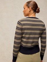 Load image into Gallery viewer, White Stuff UK Lois Fairisle Cardi Navy Multi
