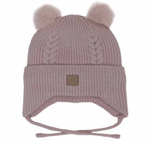 Load image into Gallery viewer, Calikids Double Pom Tie Hat

