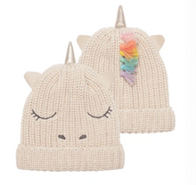 Load image into Gallery viewer, Rockahula Rainbow Unicorn Knitted Hat
