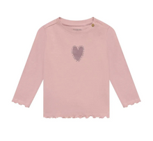 Load image into Gallery viewer, Noppies Heart Tee and Wide Leg Fleece Pant
