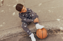 Load image into Gallery viewer, Miles Basketball Print Sweatshirt Dark Grey
