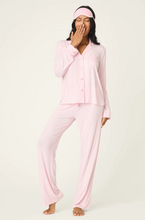 Load image into Gallery viewer, PJ Salvage Modal Basics Pink Stripe PJ Set
