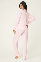 Load image into Gallery viewer, PJ Salvage Modal Basics Pink Stripe PJ Set
