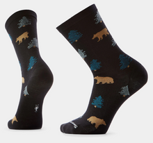 Load image into Gallery viewer, Smartwool Mens Everyday Through the Trees Crew Socks Black
