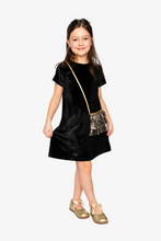 Load image into Gallery viewer, Deux Par Deux A-Line Dress w/Metallic Bag Applique

