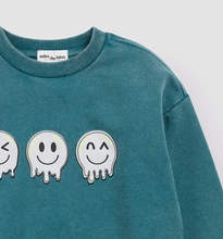Load image into Gallery viewer, Miles Emoticons Print Sweatshirt Acid Wash
