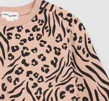 Load image into Gallery viewer, Miles Zebra Cheetah Fleece Sweatshirt
