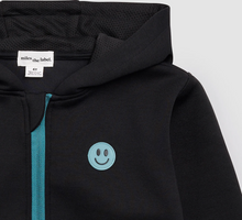 Load image into Gallery viewer, Miles Scuba Knit Zip Hoodie Black

