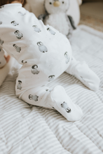 Load image into Gallery viewer, Petit Lem Penguin Print Rib Sleeper
