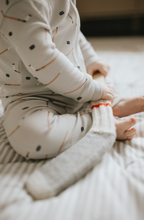 Load image into Gallery viewer, Petit Lem Slapsticks Print Rib Convertible Sleeper
