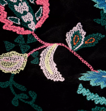 Load image into Gallery viewer, White Stuff UK Wren Embroidered Cord Top Black Multi
