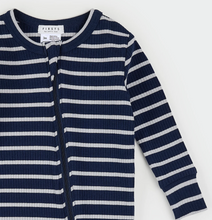 Load image into Gallery viewer, Petit Lem Stripe Modal Rib Playsuit Indigo
