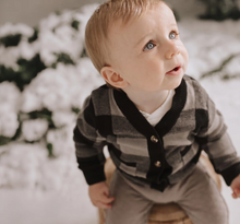 Load image into Gallery viewer, Petit Lem Baby Plaid Cardigan
