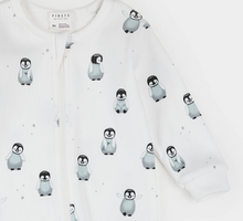 Load image into Gallery viewer, Petit Lem Penguin Print Rib Sleeper
