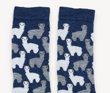 Load image into Gallery viewer, Pokoloko Herd Print Alpaca Socks Denim
