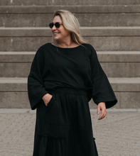 Load image into Gallery viewer, Pokoloko Loft Cotton Crop Bell Sleeve Top

