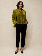 Load image into Gallery viewer, White Stuff UK Lana Velvet Top Mid Green
