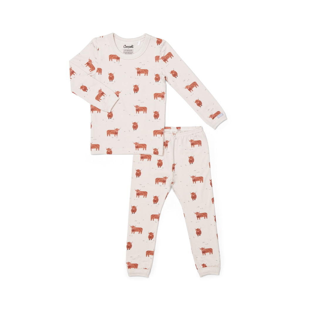 Coccoli Highland Cow Cotton Modal PJs