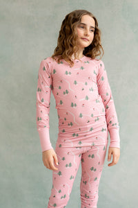 Coccoli Modal PJs Ski Slope Pink