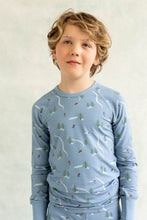 Load image into Gallery viewer, Coccoli Modal PJs Ski Slopes Blue

