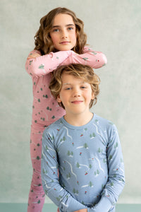 Coccoli Modal PJs Ski Slopes Blue
