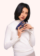 Load image into Gallery viewer, Powder UK Navy Floral Hedgerow Mini Pouch
