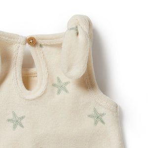 Wilson and Frenchy Tiny Starfish Terry Shortie Playsuit