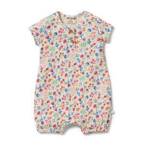 Wilson and Frenchy Crinkle Henley Shortie Playsuit