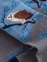 Load image into Gallery viewer, Seasalt Womens Bamboo Arty Socks Perched Owl Maritime
