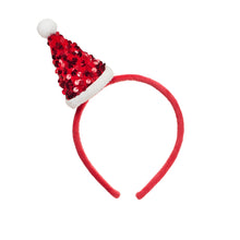 Load image into Gallery viewer, Rockahula Sequin Velvet Santa Headband
