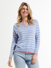 Load image into Gallery viewer, Zaket and Plover Stripe V-Neck Sweater
