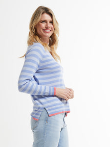 Zaket and Plover Stripe V-Neck Sweater