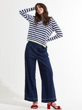 Load image into Gallery viewer, Zaket and Plover Stripe V-Neck Sweater
