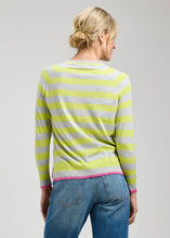 Load image into Gallery viewer, Zaket and Plover Stripe Vee Sweater Marl

