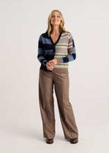 Load image into Gallery viewer, Zaket and Plover Stripe Meets Check Cardi

