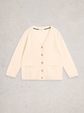 Load image into Gallery viewer, White Stuff UK Nova Linen Blend Cardi Nat White
