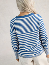 Load image into Gallery viewer, White Stuff UK Lulu Stripe Cardi Blue Multi
