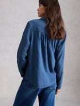 Load image into Gallery viewer, White Stuff UK Annie Double Cloth Shirt Dark Blue
