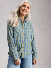 Load image into Gallery viewer, White Stuff UK Sophie Organic Cotton Check Shirt Blue Multi
