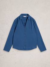 Load image into Gallery viewer, White Stuff UK Annie Double Cloth Shirt Dark Blue
