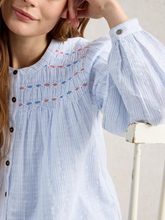 Load image into Gallery viewer, White Stuff UK Sammie Smock Top Blue Multi
